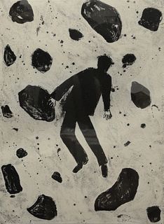 Richard Bosman (Indian, b. 1944), Meteor Man, 1985, lithograph, signed in pencil lower right, 34" x 24 3/4".