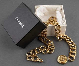Chanel Gold-Tone Metal Link Belt