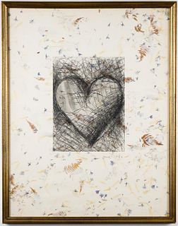 Jim Dine "The Jewish Heart" Etching, 1982