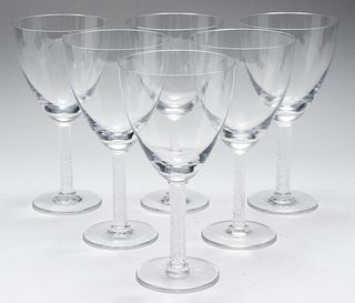 Lalique "Phalsbourg" Wine Glasses, Set of 6
