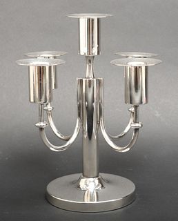 Tommi Parzinger Modern Silver-Plate Candelabrum