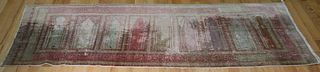 Antique And Finely Hand Woven Silk Prayer Rug ?