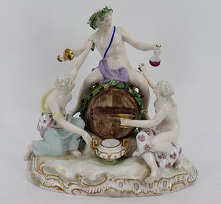 Meissen Porcelain Grouping "Bacchus & Nymphs"