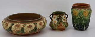 ROSEVILLE Pottery Grouping Of 3 Items