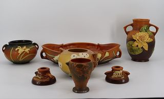 ROSEVILLE Pottery Grouping Of 7 Items.