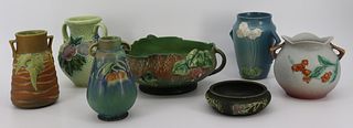 ROSEVILLE. Pottery Grouping Of 7 Items.