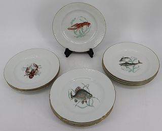 12 Bing & Grandahl Porcelain Fish Plates
