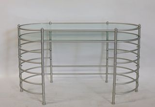 Warren McArthur Aluminum Desk Glass Top