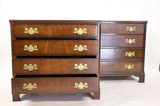 A Pair Of Georgian Style Mahogany Chests.
