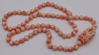 JEWELRY. Angel Skin Coral Beaded Necklace.