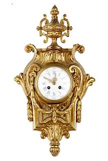Comptoir General Gilt Bronze Cartel Clock, 19th C.