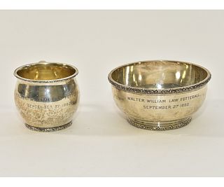 Sterling Silver Baby Cup and Bowl