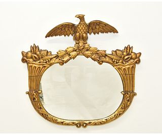 Federal Style Plaster Gilt Eagle Mirror