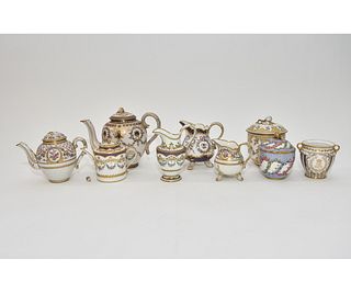 Nine Pieces of Sevres' Porcelain