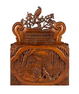 Black Forest Carved Letter Rack, Early 20th C.