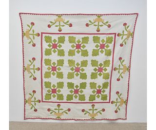 Applique Quilt with Tulips