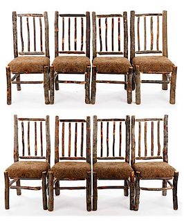 Set of 8 Old Hickory "John Muir" Side Chairs