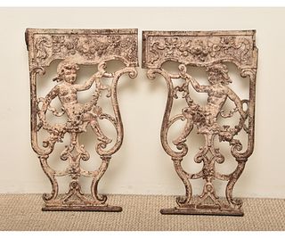 Pair of Cast Iron Architectural Pieces