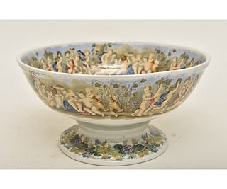 English Porcelain Punch Bowl