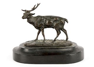 After Pierre Jules Mene, Miniature Elk Bronze