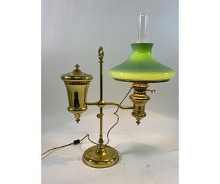 Brass Student Lamp Signed