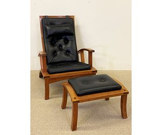 Thomas Moser Cherry Lolling Chair & Ottoman