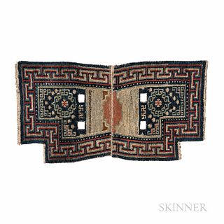 Saddle Rug, Tibet, 19th century, 3 ft. 8 in. x 2 ft.