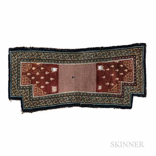Saddle Rug, Tibet, 19th century, 4 ft. 4 in. x 2 ft.