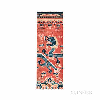 Ningxia Dragon Column Rug, China, 19th century, 6 ft. 7 in. x 2 ft. 3 in.

Provenance: The Sandra Whitman Collection.