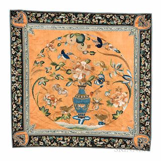 Silk Embroidered Panel, China, c. 1800, 30 in. x 30 in.

Provenance: Indianapolis Museum of Art.