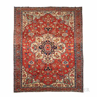 Serapi Carpet, Iran, c. 1890, 13 ft. 10 in. x 9 ft. 7 in.