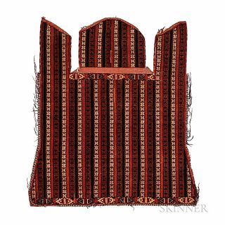 Yomud Saddle Rug, Central Asia, c. 1930, 4 ft. 10 in. x 4 ft. 4 in.