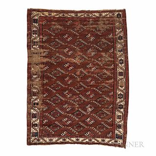 Yomud Main Carpet, Central Asia, first half 19th century, 7 ft. 11 in. x 4 ft. 11 in.