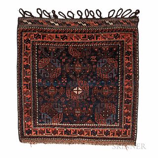Baluch Bagface, western Pakistan, c. 1910, 2 ft. 8 in. x 2 ft. 7 in.