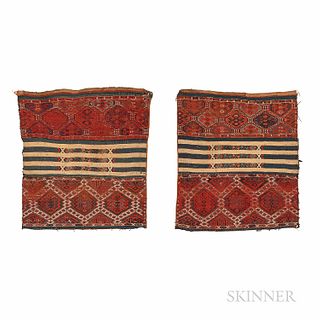 Two Malatya Kilim Panels, Turkey, early 19th century, 3 ft. 1 in. x 2 ft. 8 in. and 3 ft. 9 in. x 2 ft. 10 in.