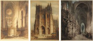 GROUPING OF THREE ETCHINGS