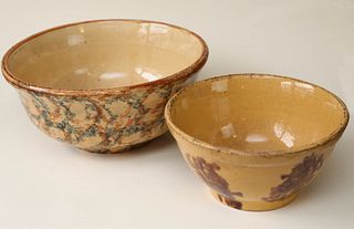 Two Yellow Ware Bowls