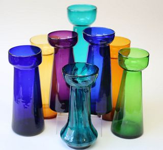 Eight Hyacinth Vases