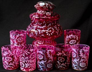 Ruby Opalescent Glass