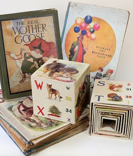 Children's Books and ABC Block Set