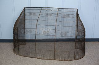 Antique Wire Fire Screen