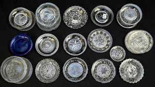 25 Lacy Glass Cup Plates
