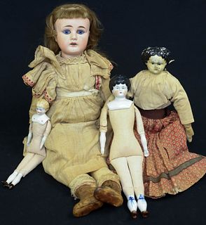 Four Antique Dolls