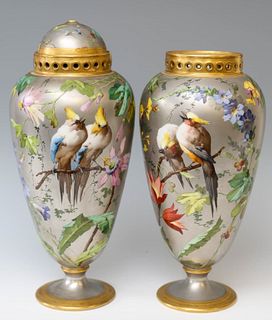 Pair of Porcelain Urns