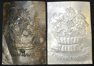 Two Punched Tin Panels