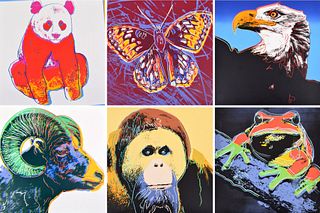 6 Andy Warhol "Endangered Species" Screenprints