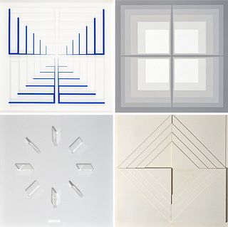 4 Mon Levinson Geometric Mixed Media Editions