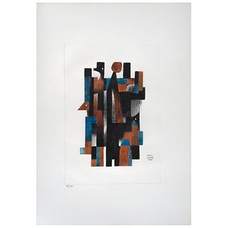 CARLOS MÉRIDA, Untitled, Signed and dated 1980, Serigraphy 68 / 100, 15.3 x 10.6" (39 x 27 cm)