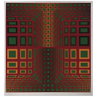 VICTOR VASARELY, Untitled, Signed, Serigraph 12 / 250, 23.6 x 22.4" (60 x 57 cm)