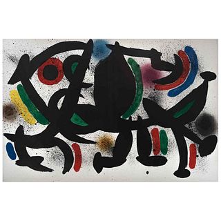 JOAN MIRÓ, Litografía original, from the suite 12 Litografías originales, 1972, Unsigned, Lithography without print number, 12.2 x 18.8" (31 x 48 cm)